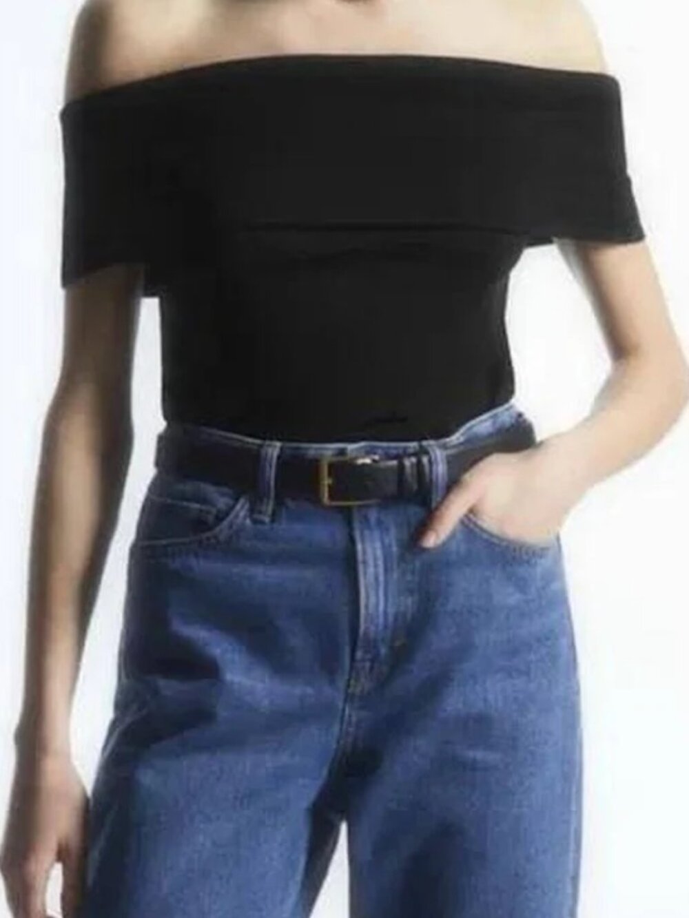 COS | Black Off-Shoulder Top